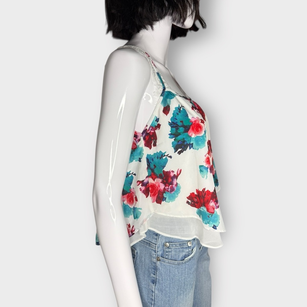 Lovers And Friends Floral Print, Layered, Lace Strap Blouse - Picture 5 of 8